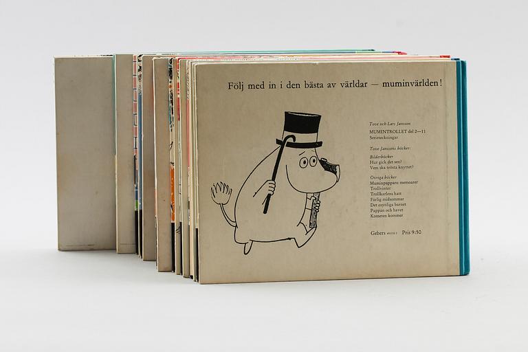 BÖCKER: Mumintrollet, Tove Jansson, serieform 1957-1968, 9 volymer.