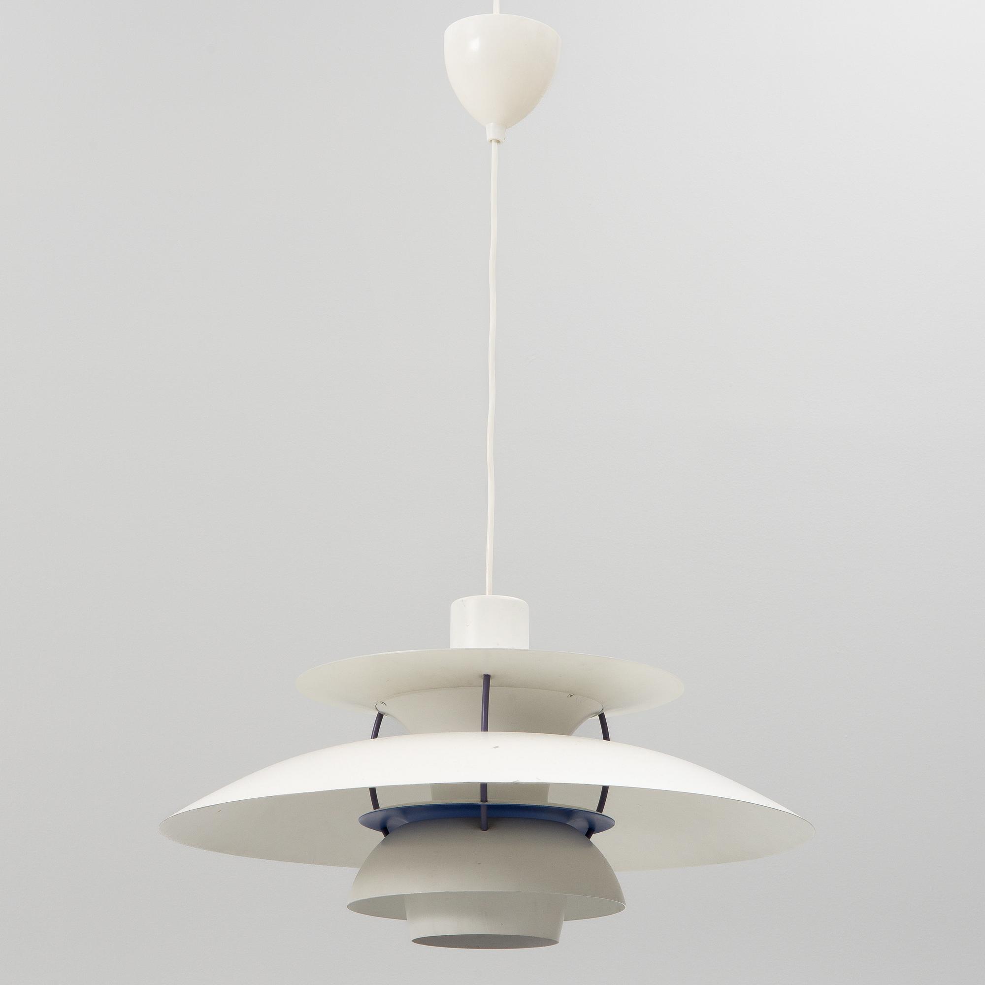 Poul Henningsen, a "PH5" ceiling lamp, Louis Poulsen, Denmark, second half of the 20th century.