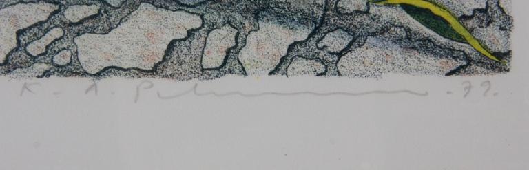 PEHRSON, KARL AXEL. Färglitografi, sign o dat -79, numr 289/385.