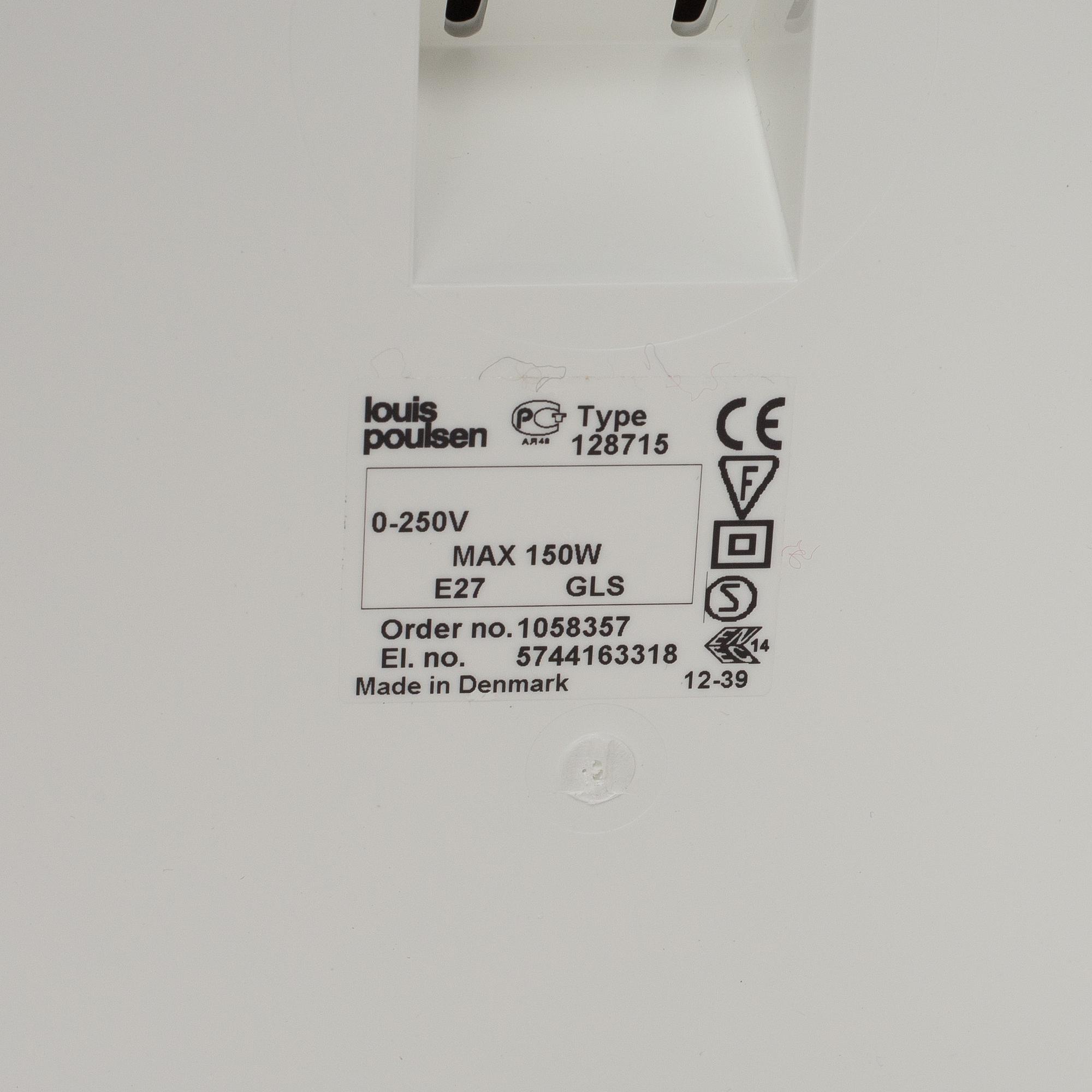 A 'Panthella' floor light by Verner Panton for Louis Paulsen, Denmark. Signed with label.