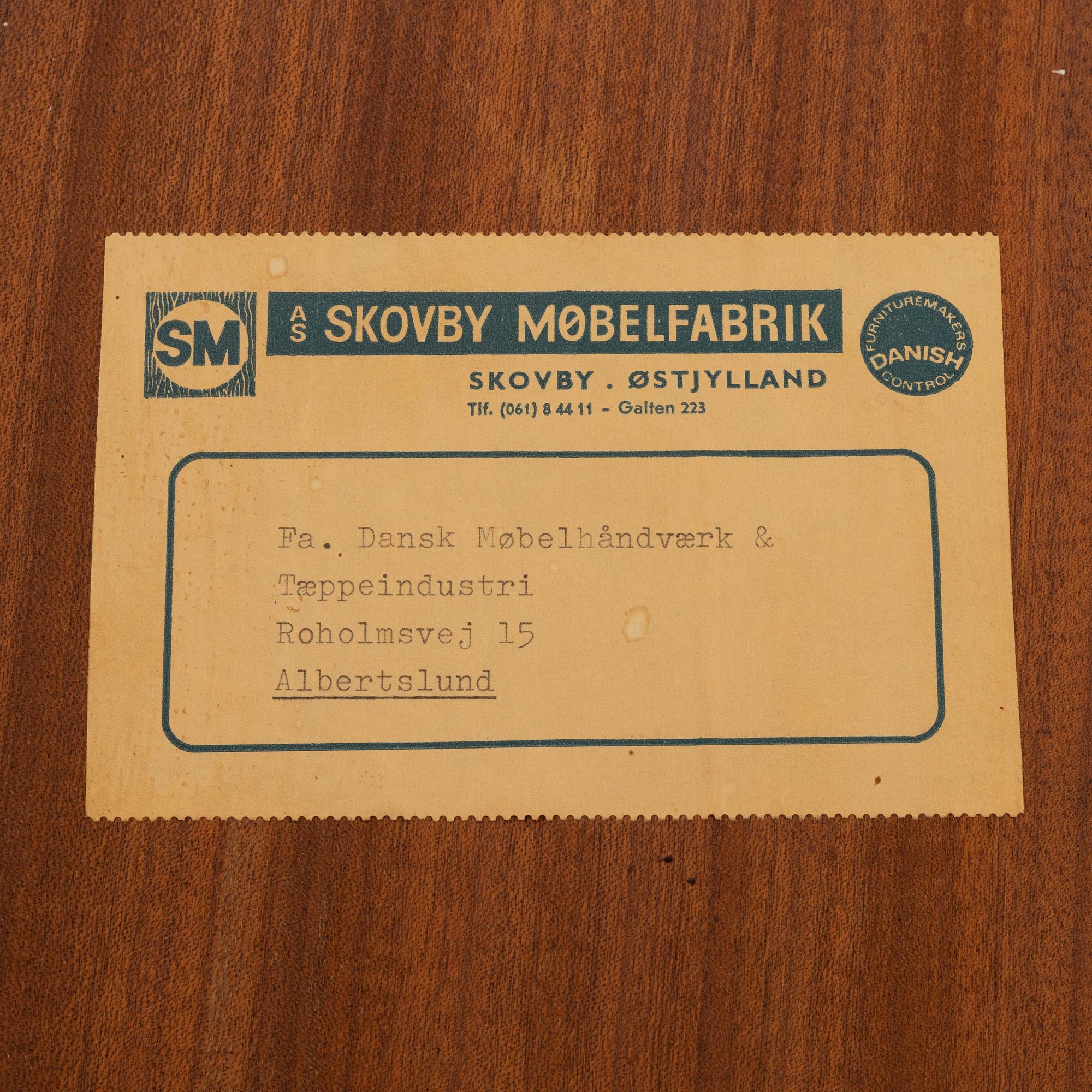 A 1960's dining table, Skovby factory Denmark.