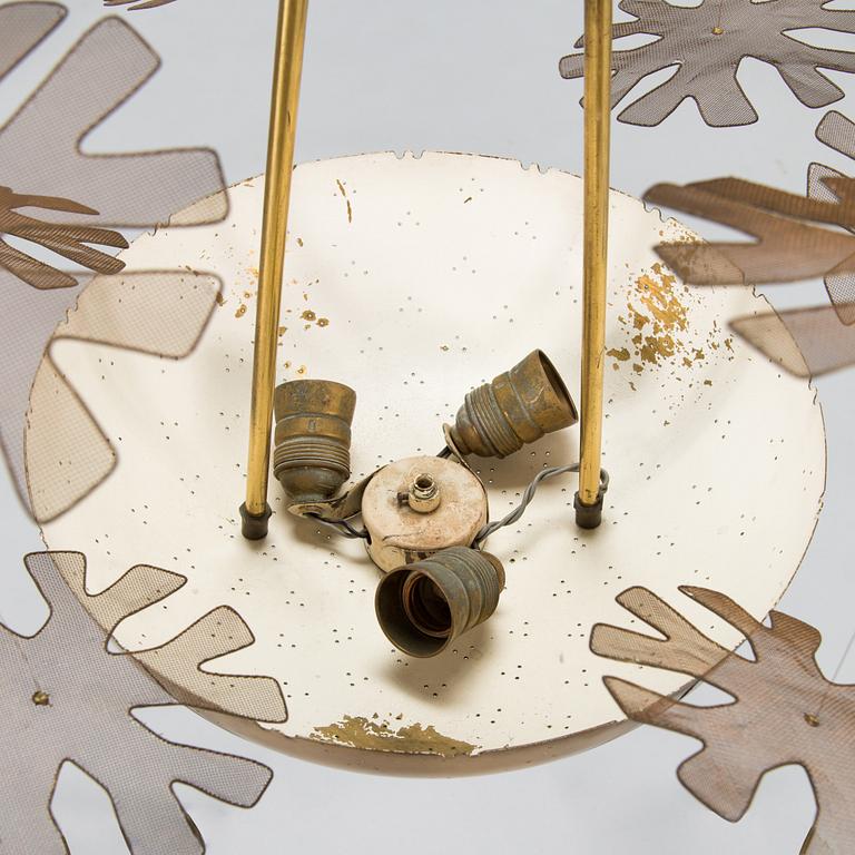 Paavo Tynell, a mid-20th-century 'Snowflake' chandelier for Taito.