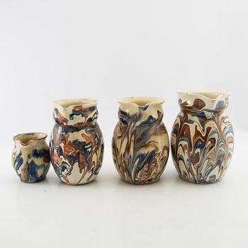 Andersson & Johansson pitcher 4 pcs Höganäs first half/mid 20th century.