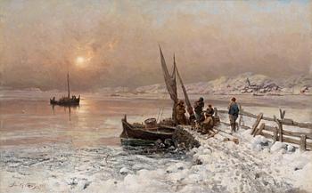 239. Frithjof Smith-Hald, Fishing in the winter.