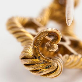 Brooch, antique cut diamonds, 14K (56) gold, St Petersburg 1898-1903.