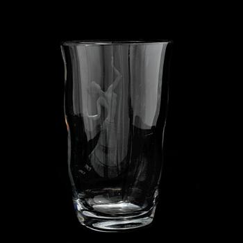 VAS, glas, Edvin Öhrström, Orrefors, 1900-tal.