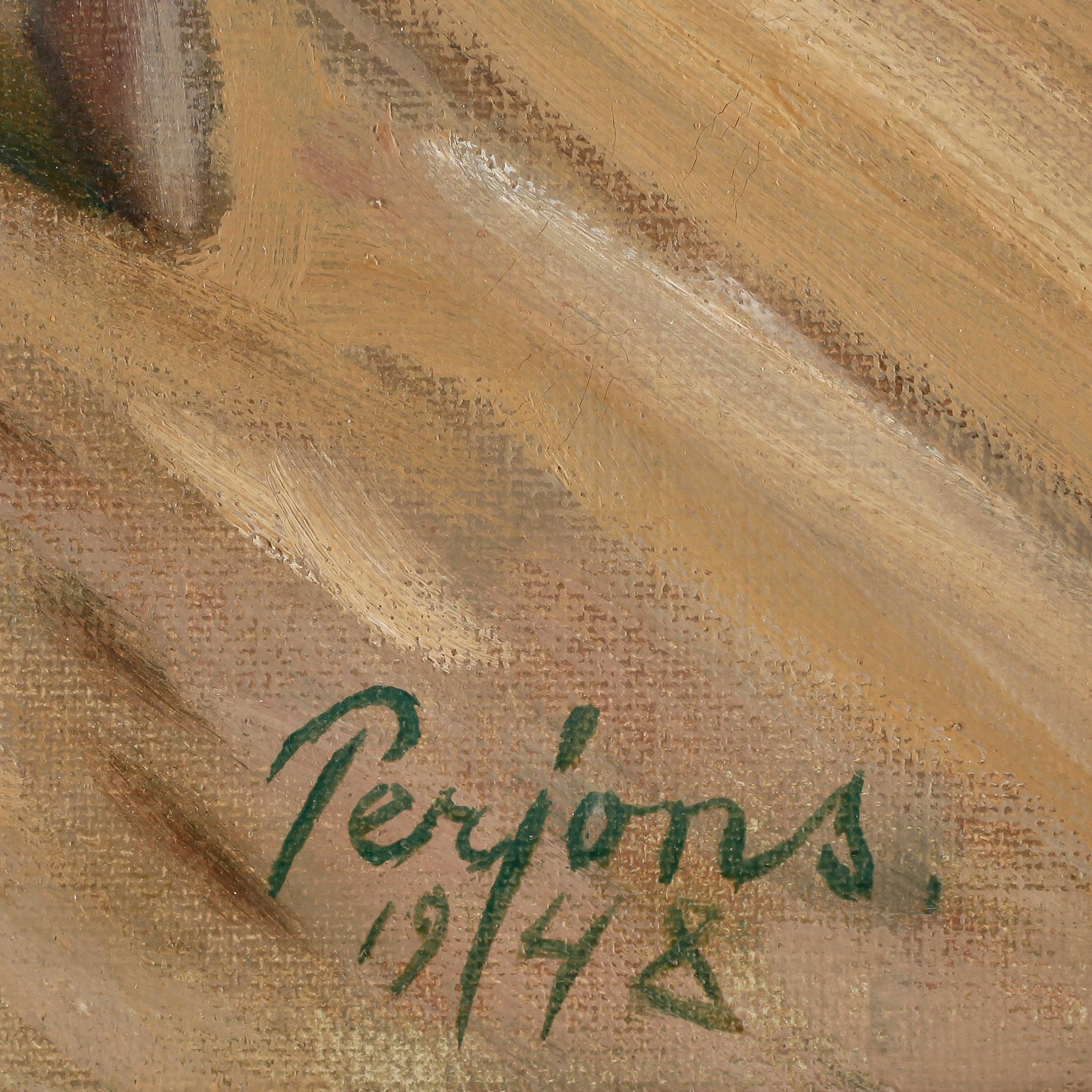 PERJONS, PER-HILDING, olja på duk. Sign. o dat. 1948.