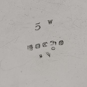 TE och KAFFESERVIS, 5 delar, pläter, Martin Hall & Co., Sheffield, omkring år 1900.