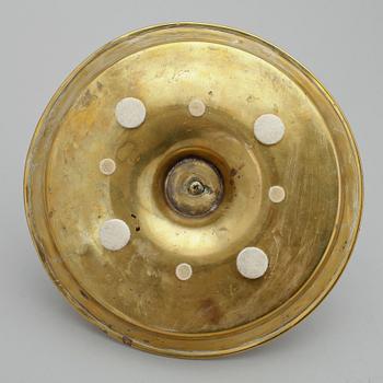 LJUSSTAKE, mässing, 1800-tal.