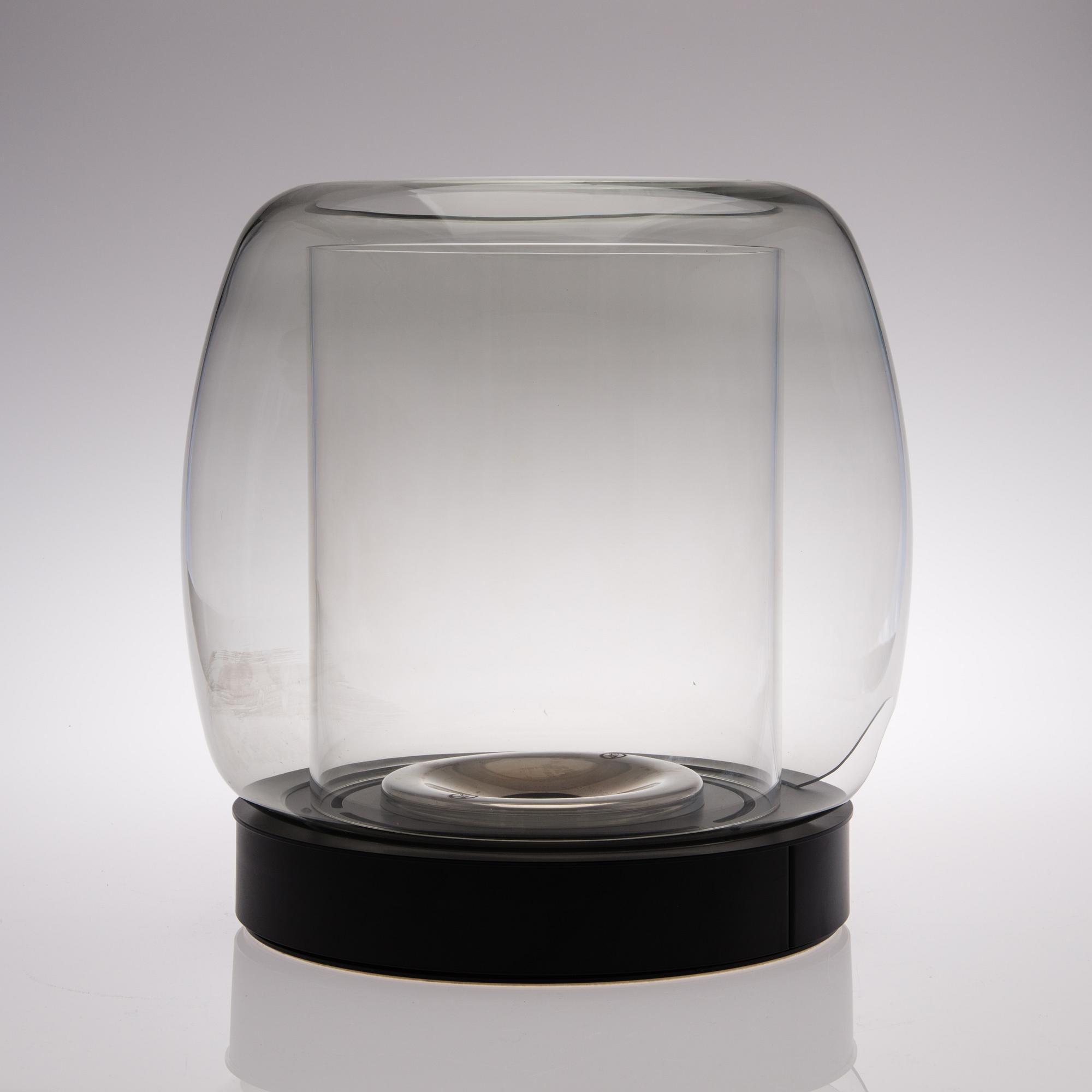 An Iittala "Kaasa" indoor fireplace, designed by Ilkka Suppanen.