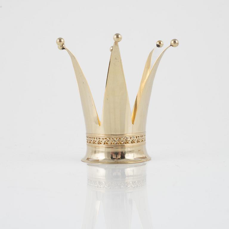 Bridal crown, gilded silver, 1940's, Sweden.