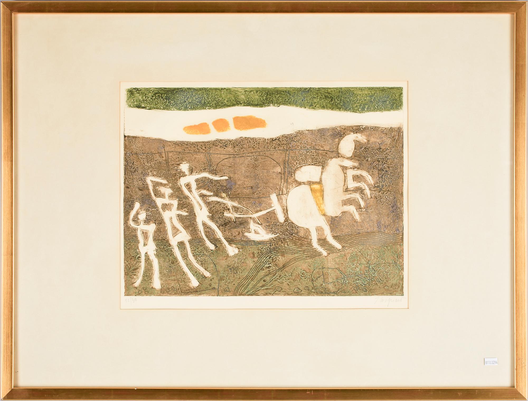 JAMES COIGNARD, carborundumetsningar, 2st, sign o numr.