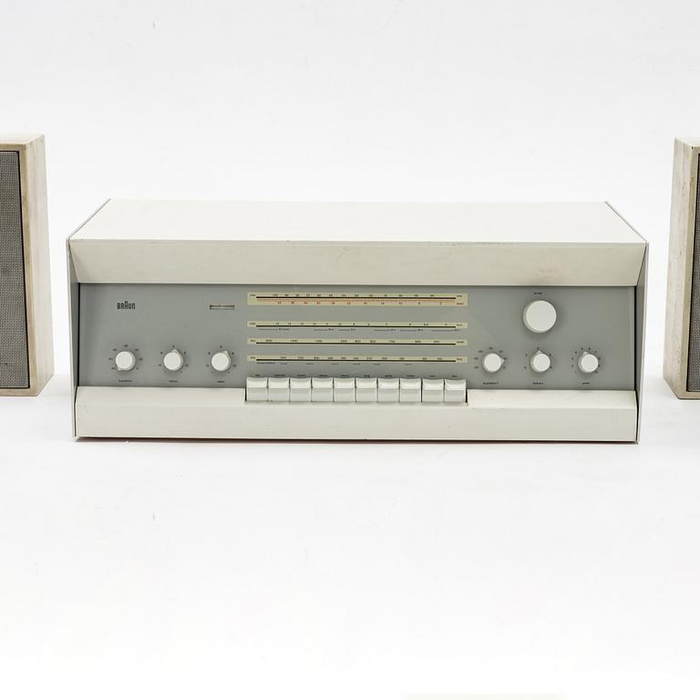 Dieter Rams, stereo receiver, model 'RCS 9-S' and speakers model 'L450/2', Braun, Germany, designed in 1961.