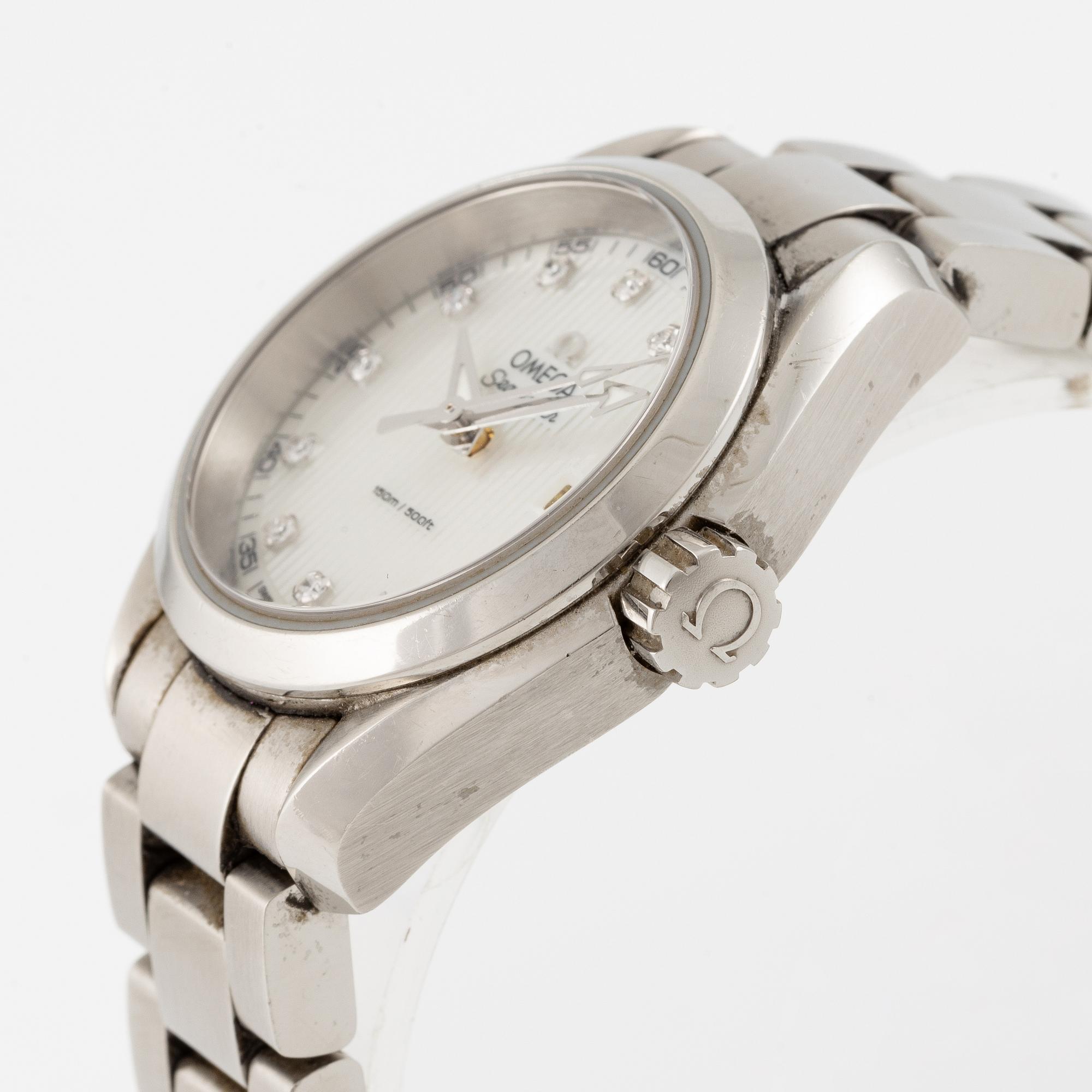 Omega, Seamaster, Aqua Terra, wristwatch, "Diamond Dial", 30 mm.