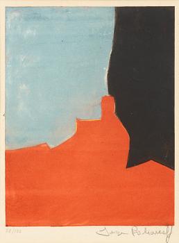 464. Serge Poliakoff, "Composition rouge, grise et noire".