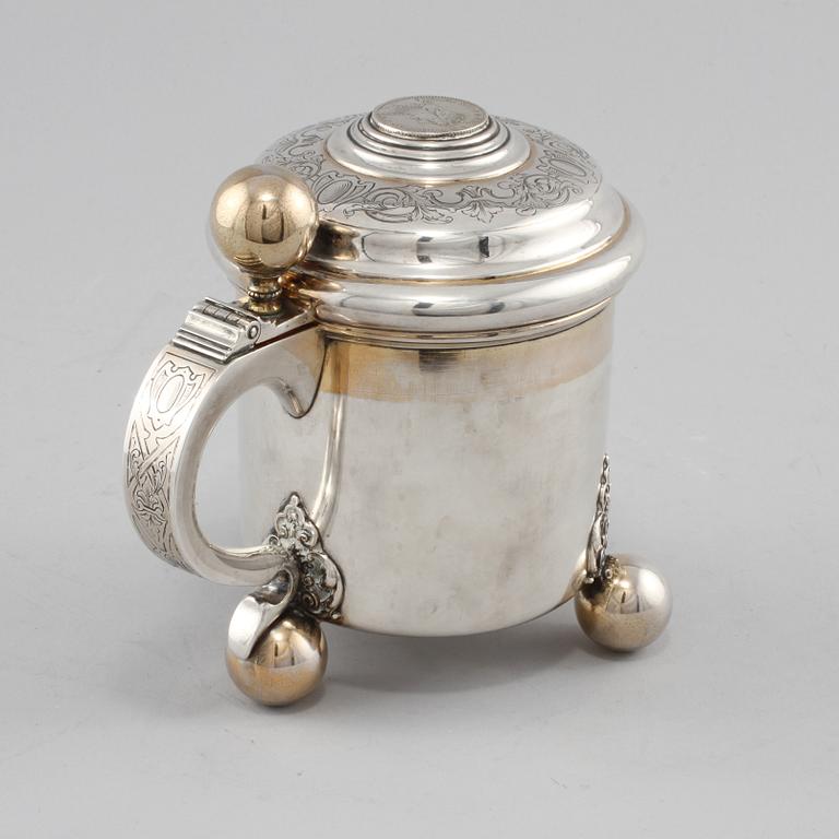 STOP, silver, barockstil, C.G. Hallbergs Guldsmeds AB, Stockholm 1905. Vikt 457 g.