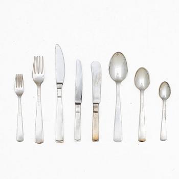 Jacob Ängman, besticksuppsättning, 88 delar, silver, "Rosenholm", GAB, Eskilstuna & Stockholm, 1967-73.