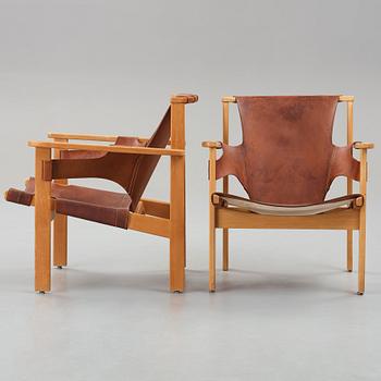 CARL-AXEL ACKING, a pair of 'Trienna' easy chairs, Källemo Sweden.