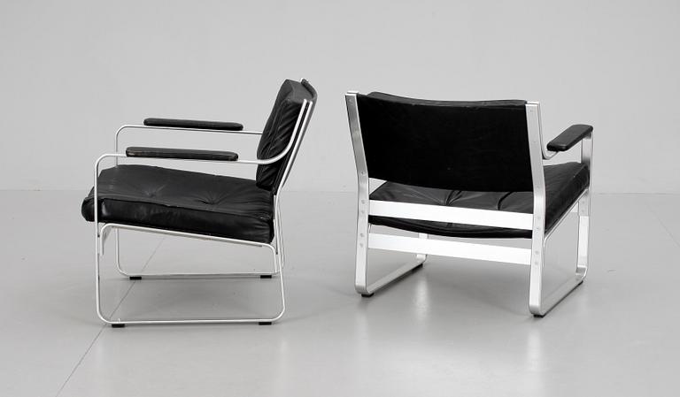 FÅTÖLJER, ett par, "Mondo", Karl-Erik Ekselius, JOC, Vetlanda, 1960/70-tal.
