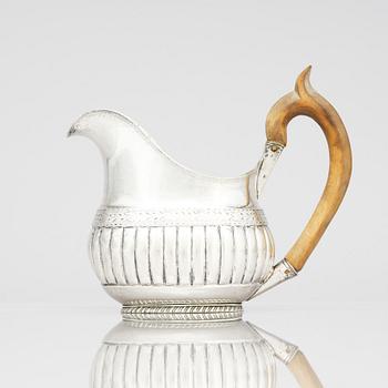 A 19th Century parcel-gilt silver cream-jug, mark of Johan Enock Franck.