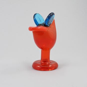 FIGUR, glas, Oiva Toikka, Nuutajärvi, Notsjö, signerad, 1900-talets andra hälft.