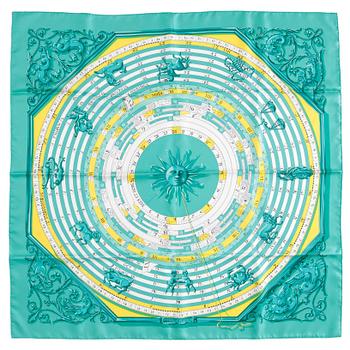 764. HERMÈS, silk scarf, "Dies et Hore".