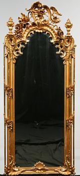 SPEGEL och KONSOLBORD, nyrokoko, 1800-talets slut.