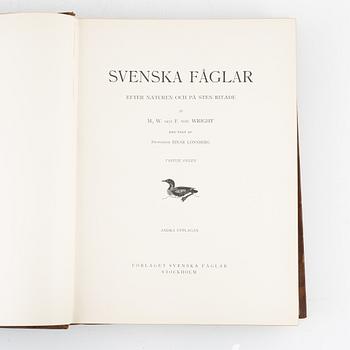 Bröderna von Wright, bokverk, 3 band, "Svenska fåglar", A. Börtzells tryckeri AB, Stockholm, 1927-1929.