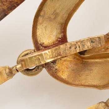Brosch 18K guld, 1800-tal.
