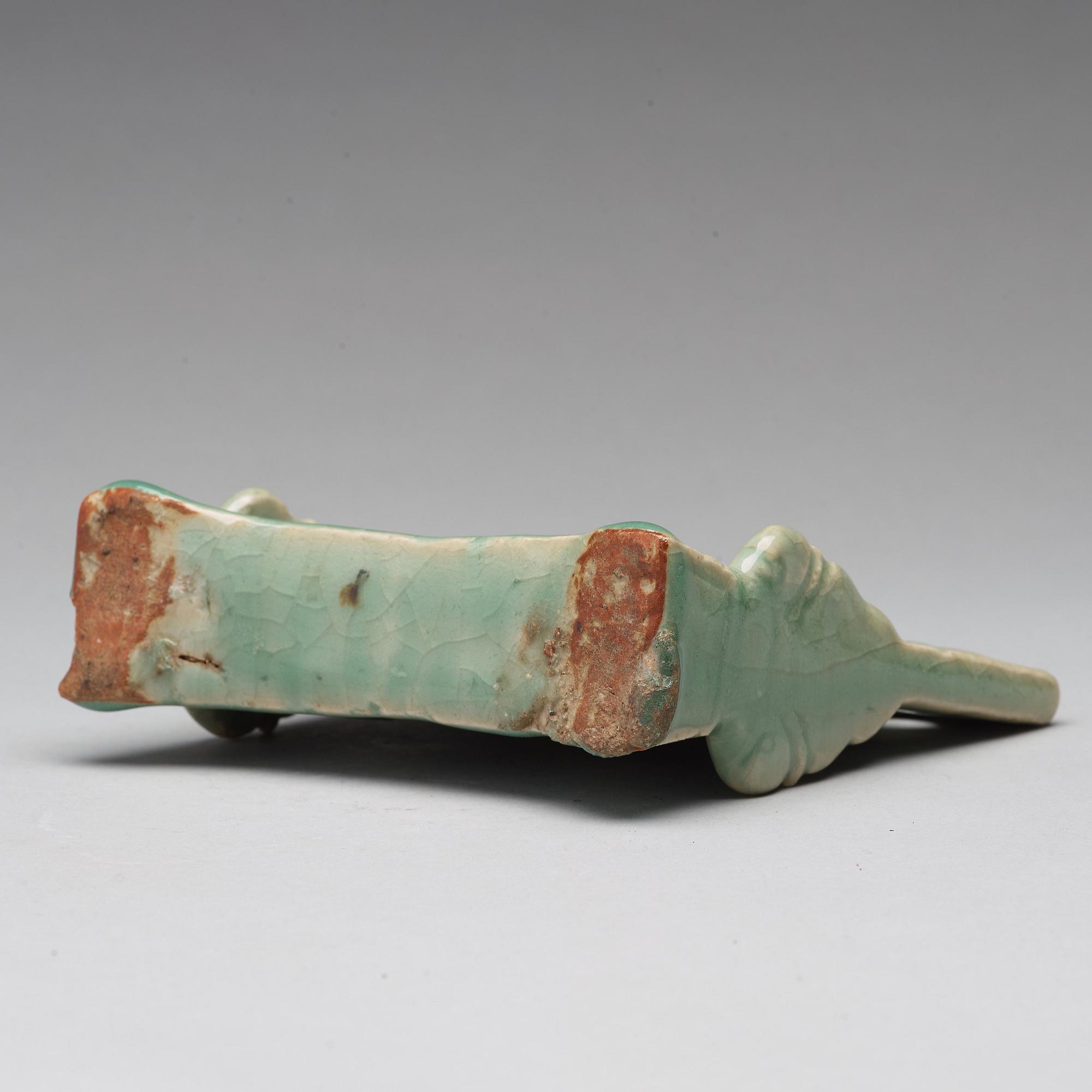 A 'Longquan' celadon table screen, Ming dynasty (1368-1644).