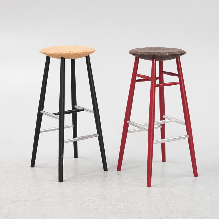 Lars Beller Fjetland, two 'Drifted' stools.