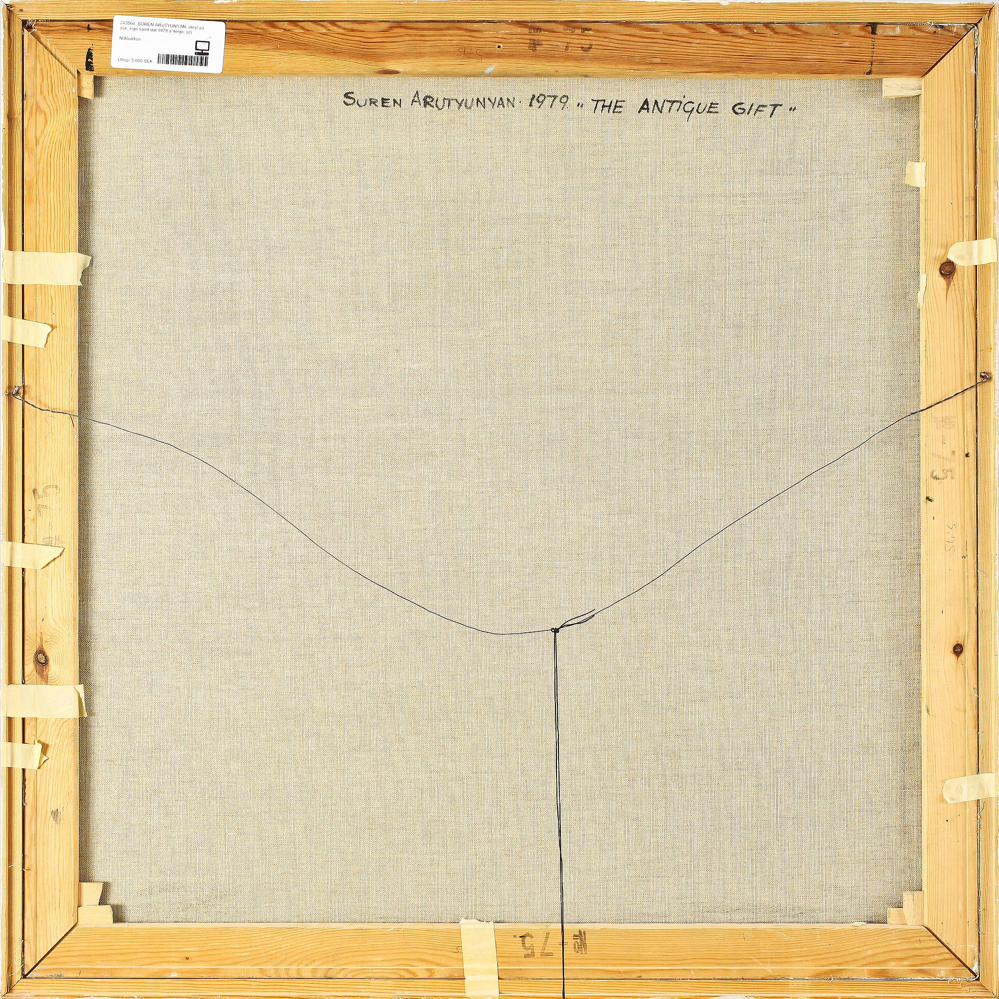 SOREN ARUTYUNYAN, akryl på duk, sign o dat 1979 a tergo.