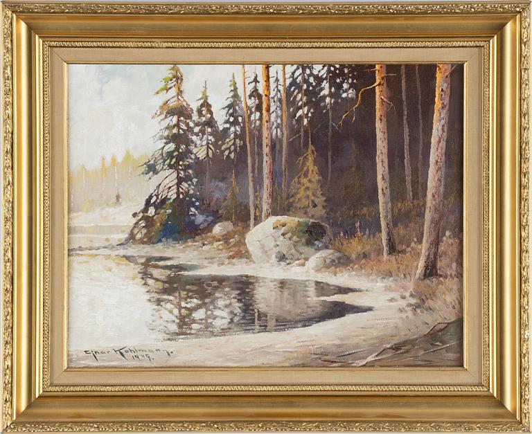 Ejnar Kohlmann, oil on canvas, signed and dated 1949.