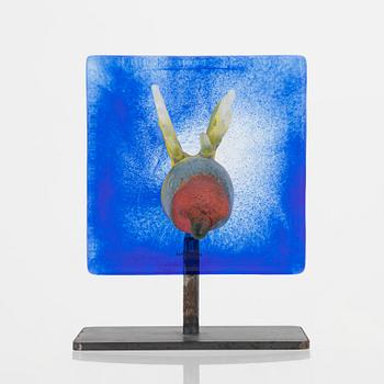 Kjell Engman, a signed glass sculpture, Kosta Boda.