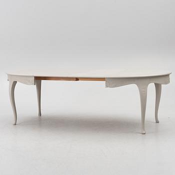 Dining table, 2 armchairs, 6 chairs, Rococo style, 20th century.