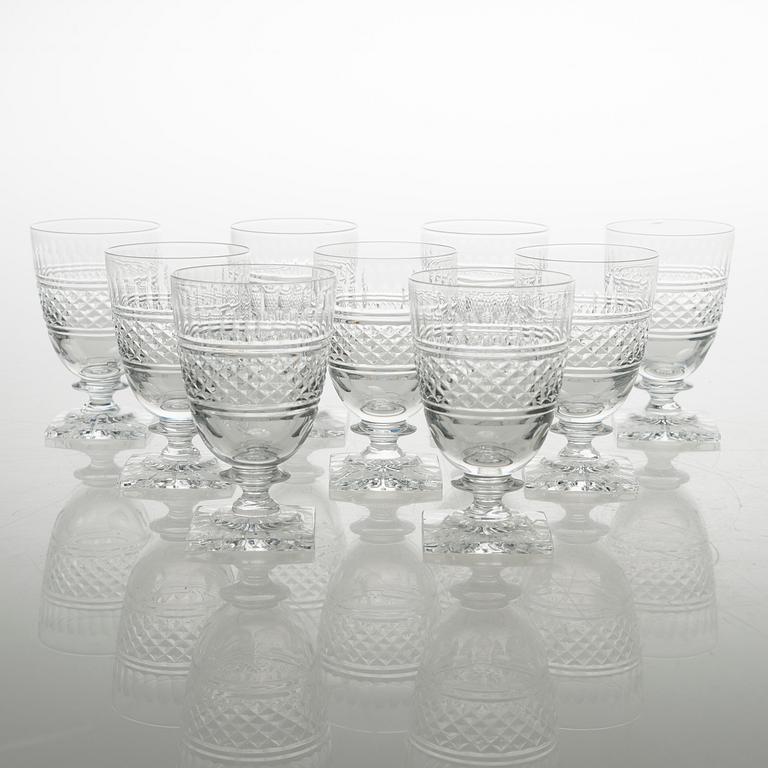 BÅLSKÅL, KARAFF och 87 st GLAS, glas.