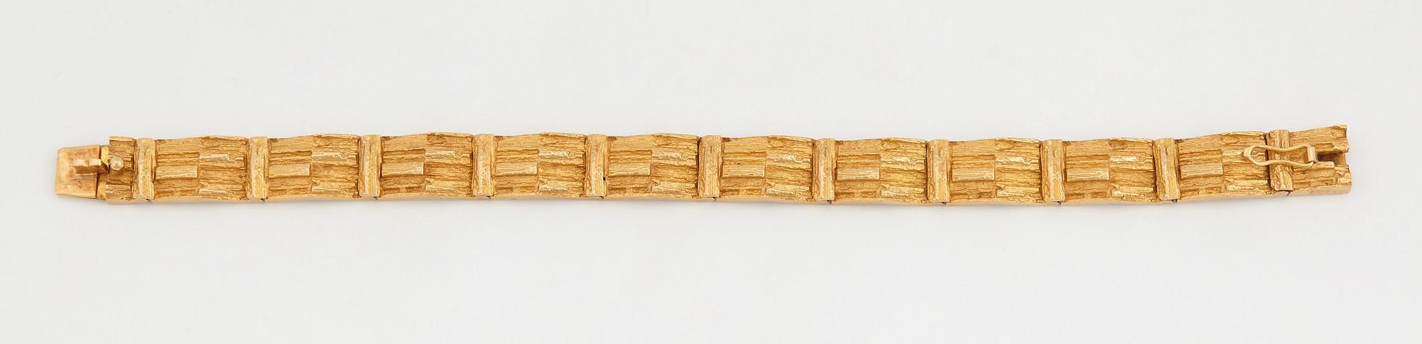 An 18K gold Lapponia bracelet "Cascade" design Björn Weckström.