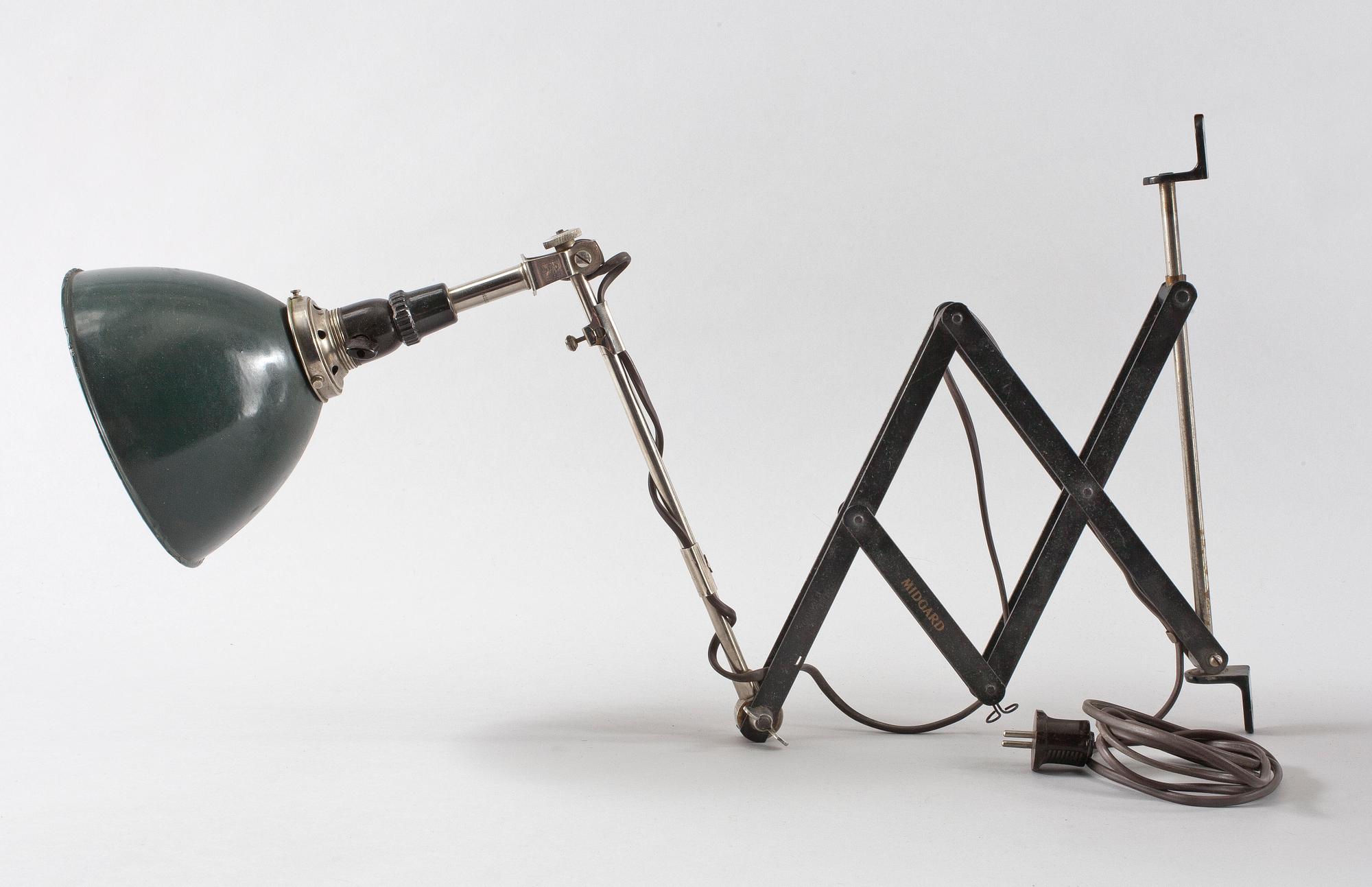VÄGGLAMPA, Curt Fischer, Bauhaus, modell 11, Midgard, 1920-tal.
