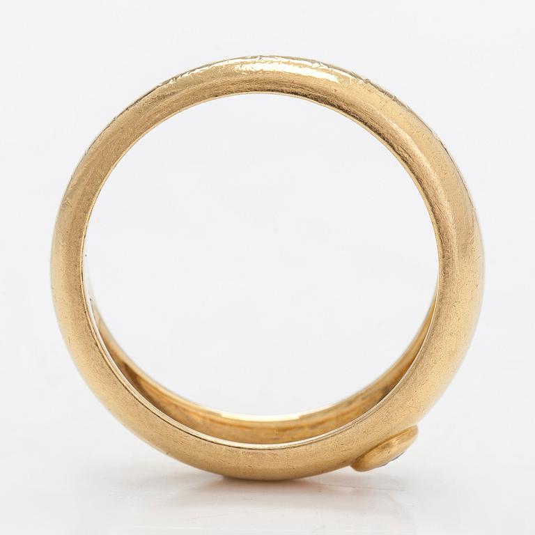 Cartier, ring, 18K gold with a brilliant-cut diamond approx. 0.07 ct.