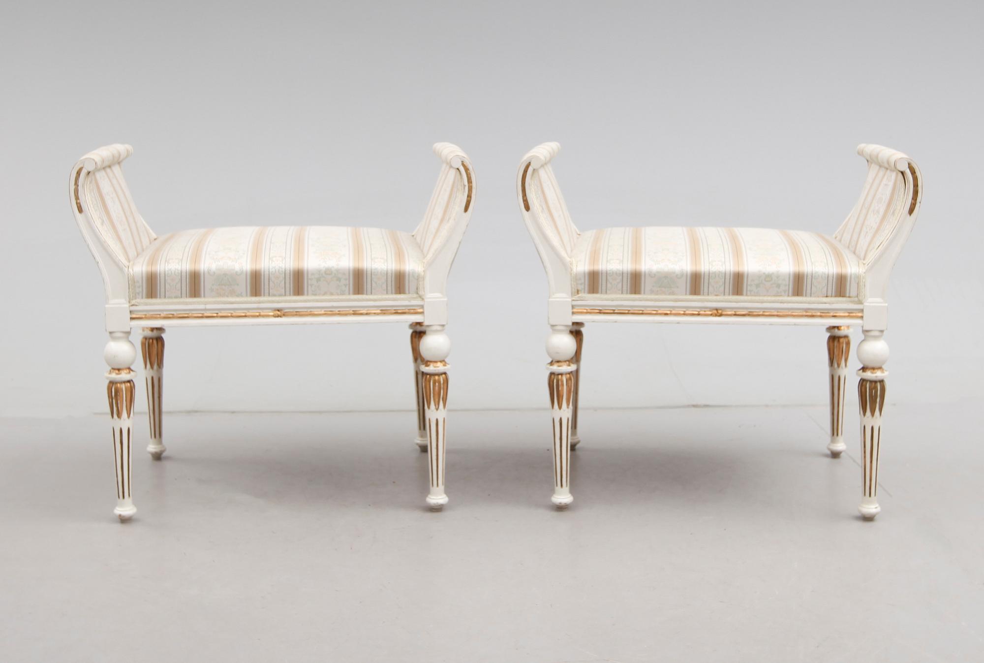 BANKETTER, 1 par, empirestil, 1900-talets första hälft.