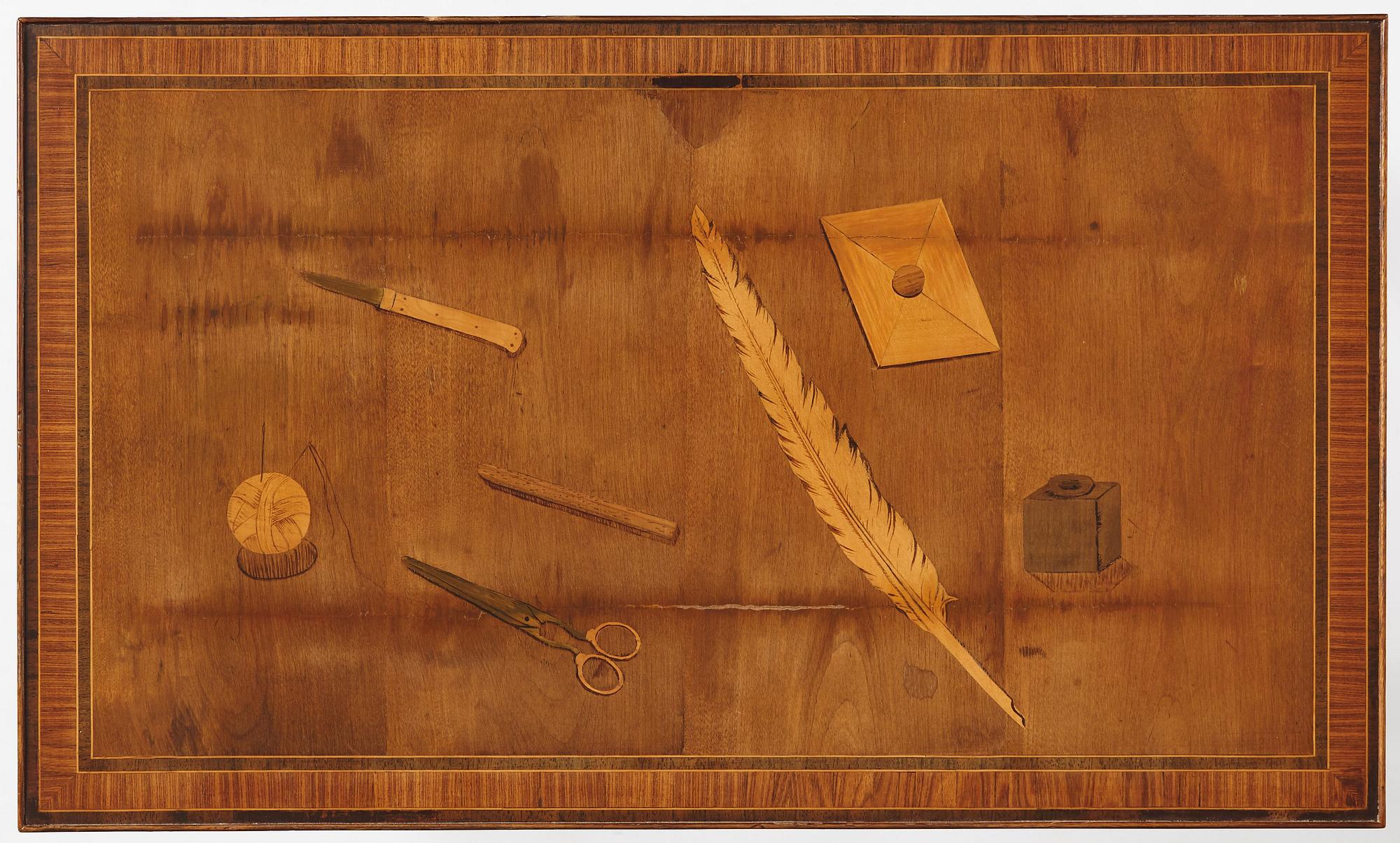 A Gustavian late 18th century table by Anders Lundelius (master in Stockholm 1778-1823), not signed.