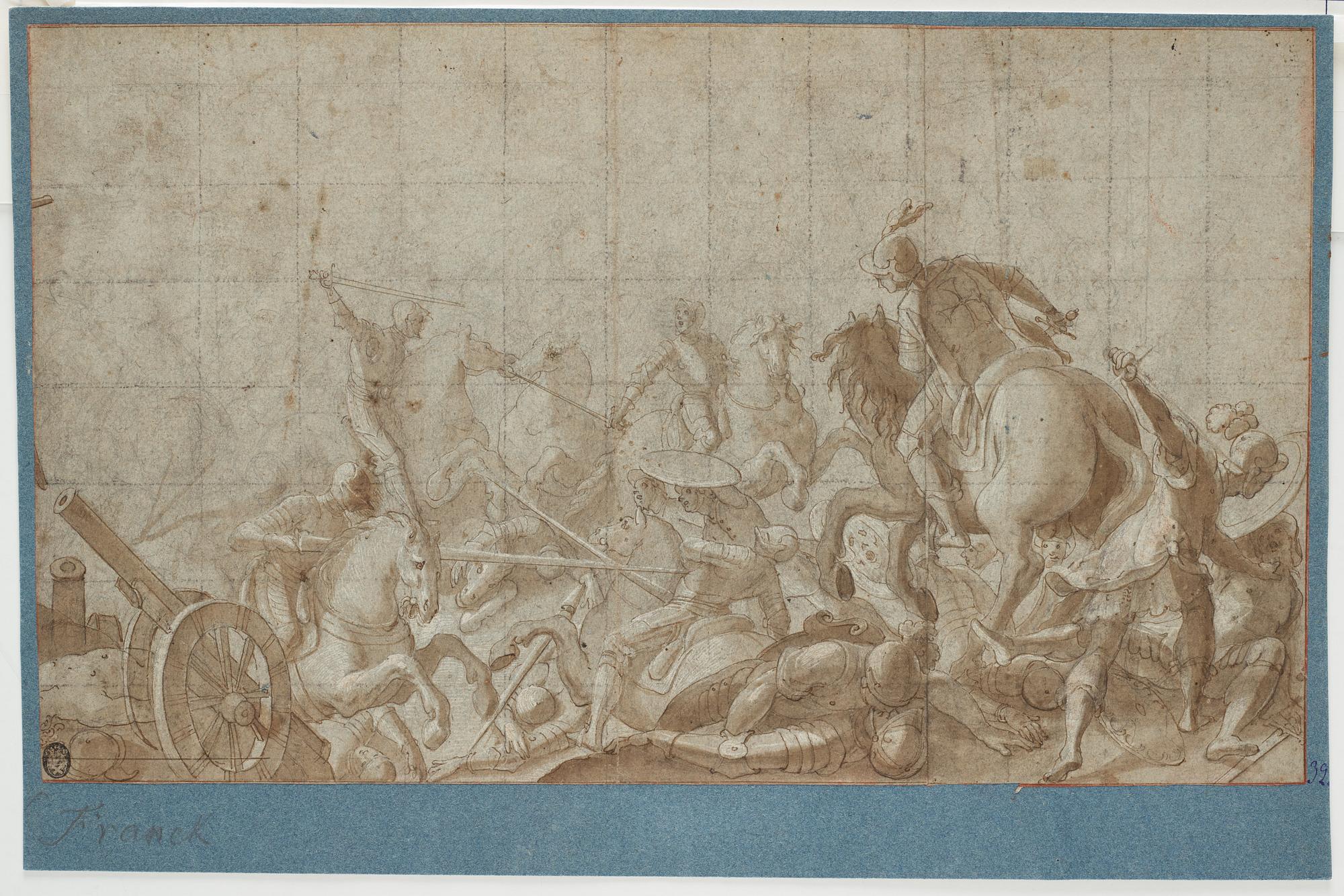ANTONIO TEMPESTA, circle of. Unsigned. Inkwash and pencil, image: 20.5 x 38.5 cm.