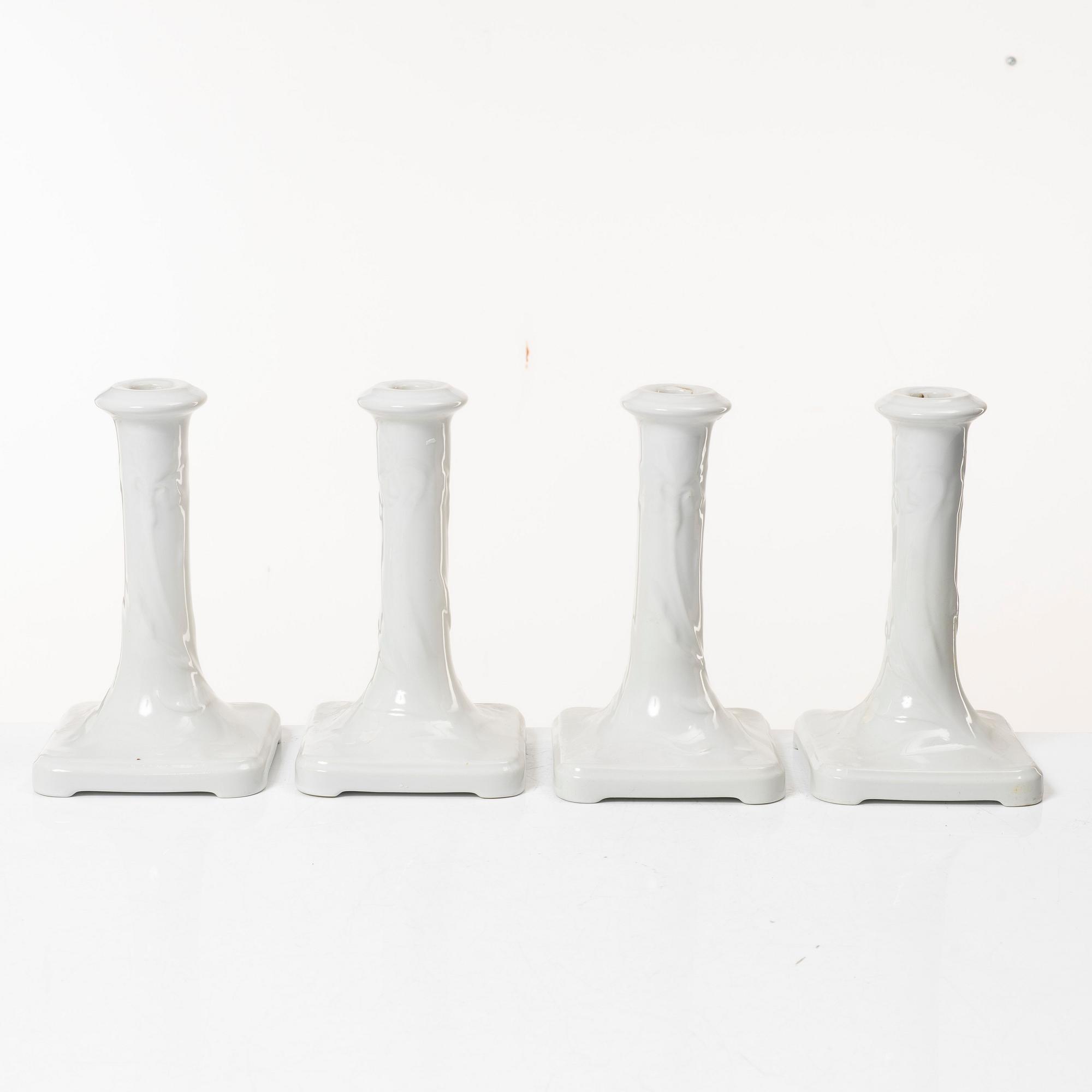 Gustavsberg, ljusstakar, 8 st, jugendstil, 1900-talets andra hälft.