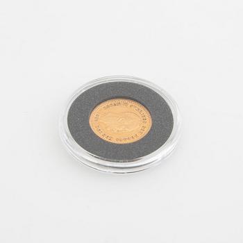 Guldmynt Sverige, Oscar II 5 kr, 1883.