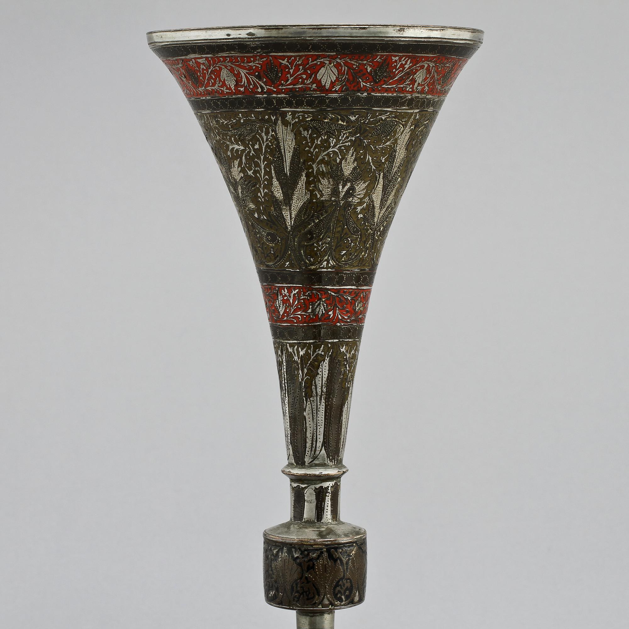 BÄGARE, 2 st, förtent mässing, troligen Ryssland, 1800-tal.