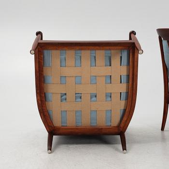 Kerstin Hörlin-Holmqvuist, a pair of 'Skrindan' armchairs, OPE, Sweden, second half of the 20th century.