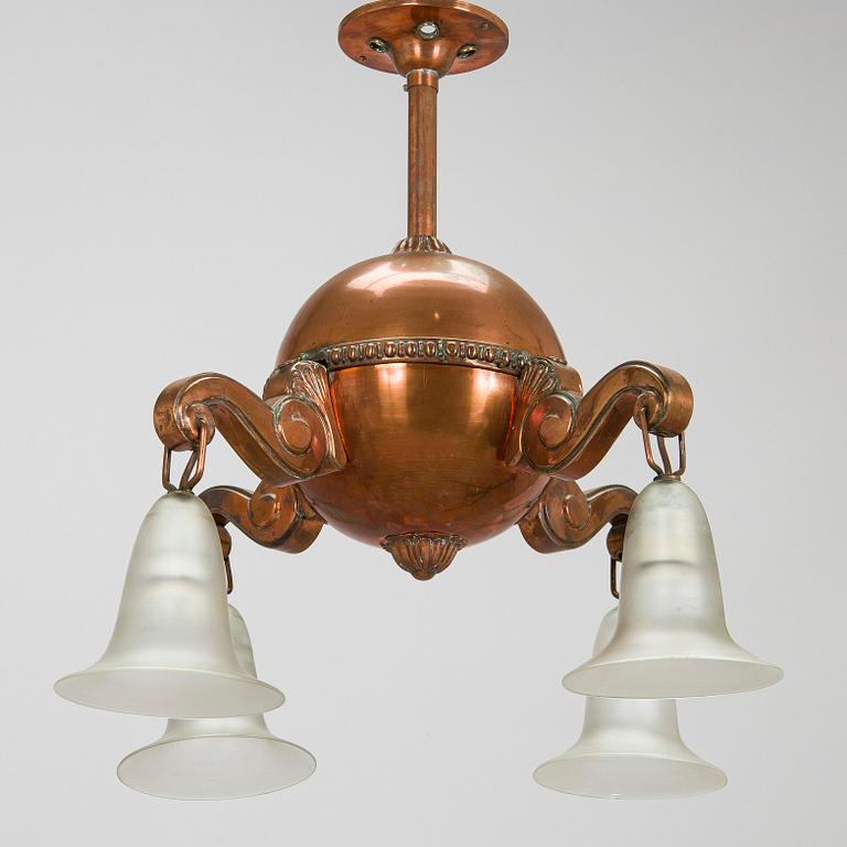 Eino Schroderus, an early 20th century chandelier for Taidetakomo Koru, Finland.