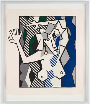 Roy Lichtenstein, ”Nude in the woods” ur: "Expressionist Woodcut Series".