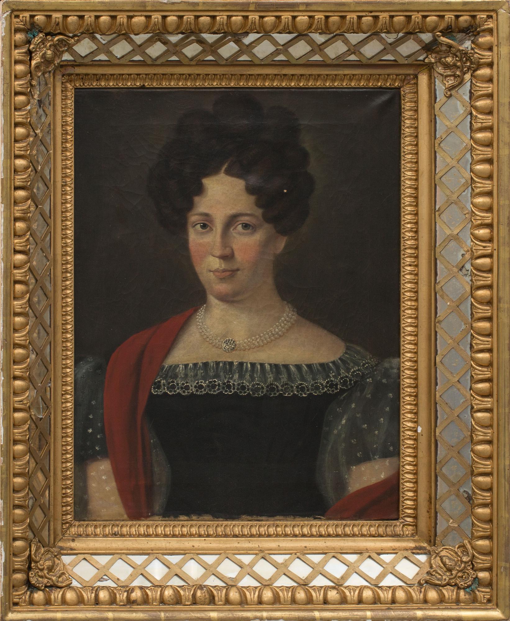 OKÄND KONSTNÄR, ett par, olja på duk. 1800-talets första del.