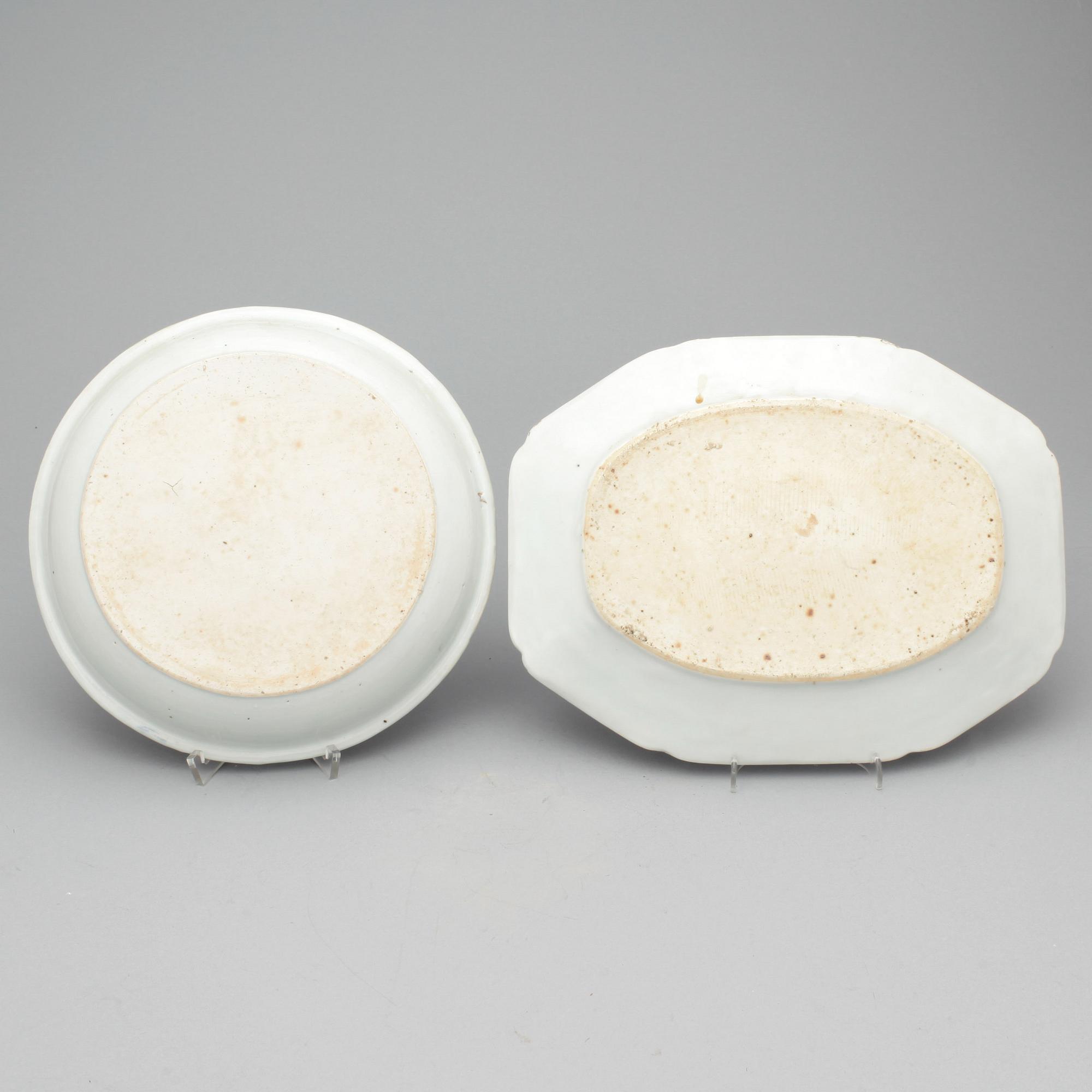 FAT, 2 st, porslin, Jiaqing, Kina, 1800-tal.